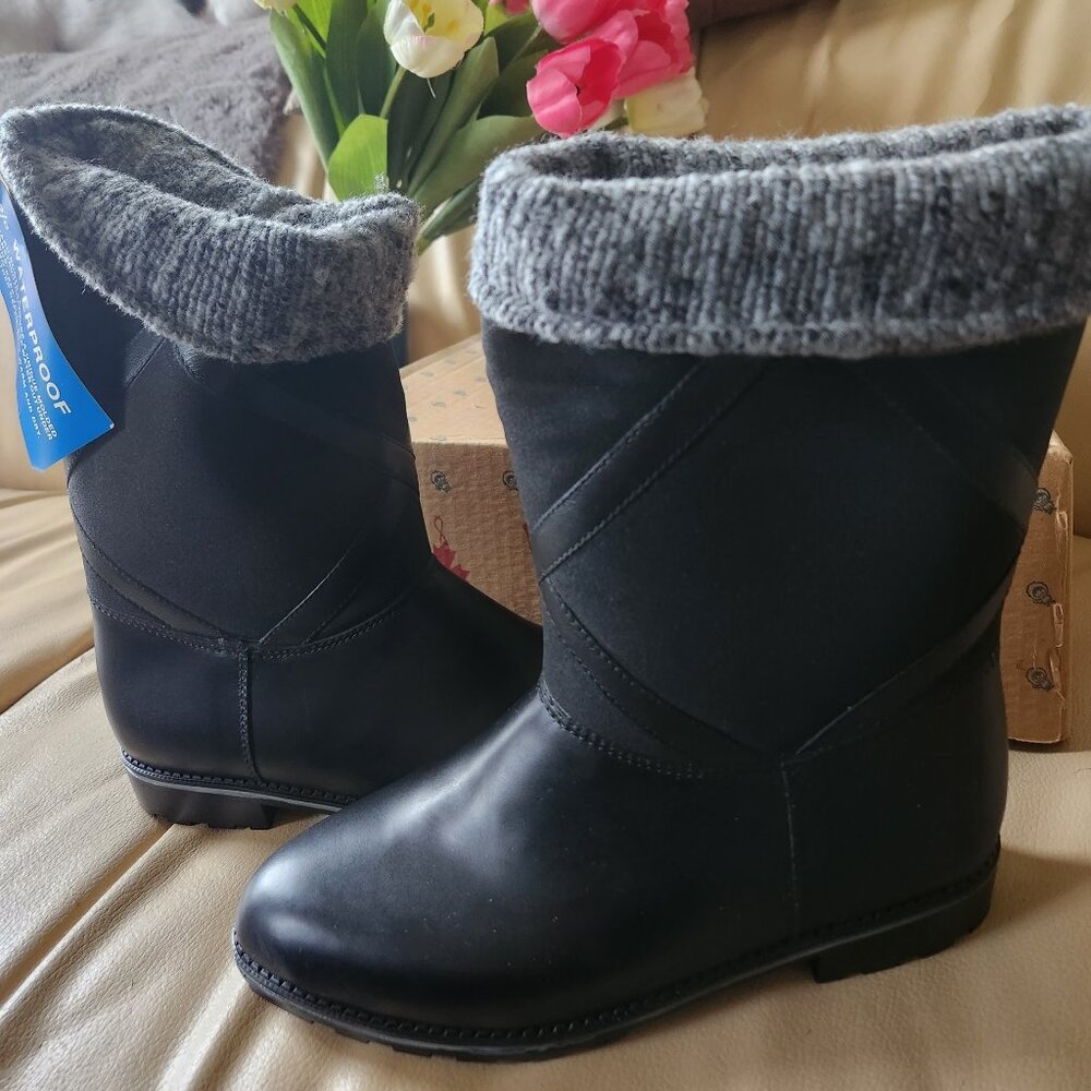 S1 new Kids rubber boots with X design - lined made in Canada Weather Guard's